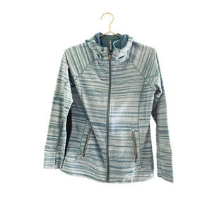 Kuhl Women's Blue Striped Long Sleeve Full Zipped Hoodie Size Small